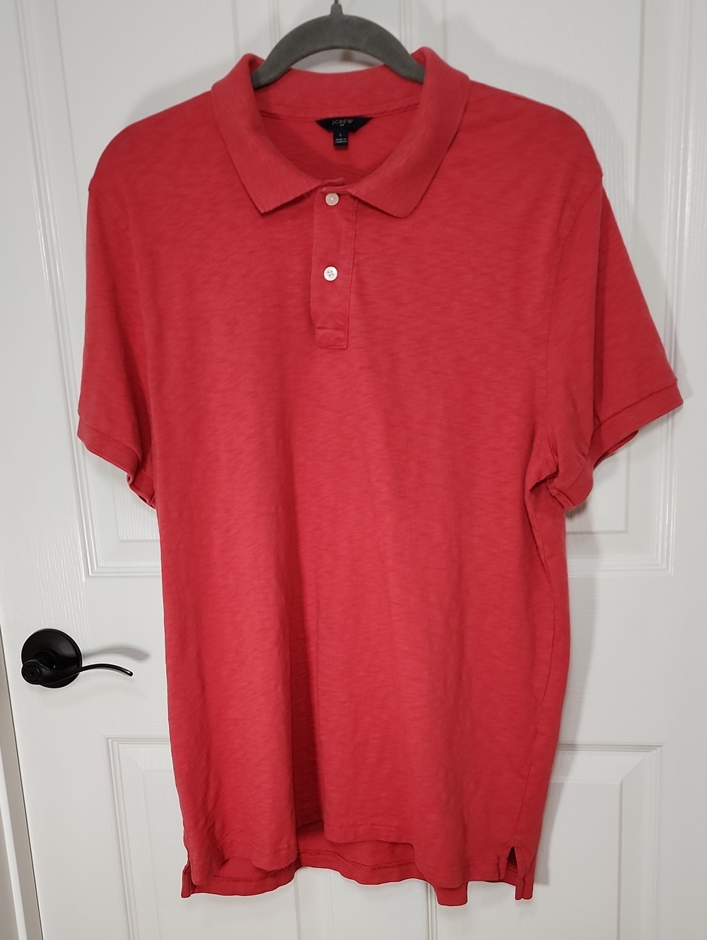 J. Crew Men's Coral-Red Polo Shirt
